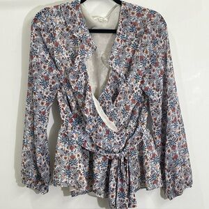 Max Studio — Women’s Wrap Shirt with Tie Size Large